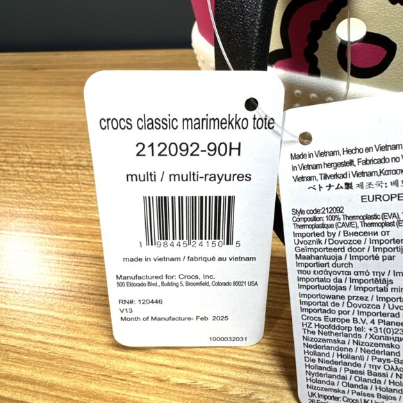 NWT Crocs Classic x Marimekko Medium Tote Bag Flowers Limited Edition 212092‎ - Picture 4 of 11